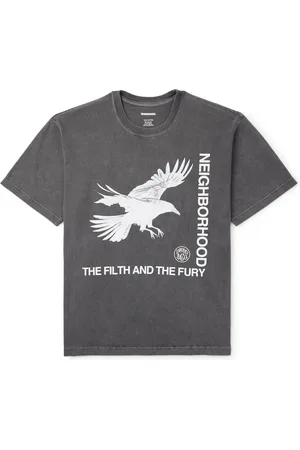 NEIGHBORHOOD Garment-Dyed Printed Cotton-Jersey T-Shirt
