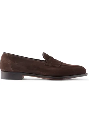 EDWARD GREEN Piccadilly Suede Penny Loafers