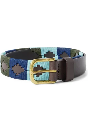 Sid Mashburn 3cm Embroidered Leather Belt