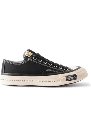 VISVIM Skagway Lo Leather-Trimmed Canvas Sneakers