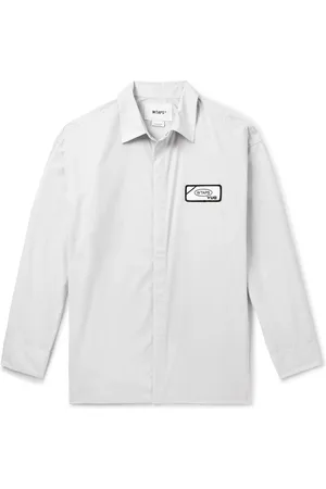 Wtaps Repo Logo-Appliquéd Cotton-Blend Broadcloth Shirt