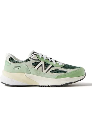 New Balance 990v6 Leather-Trimmed Suede and Mesh Sneakers