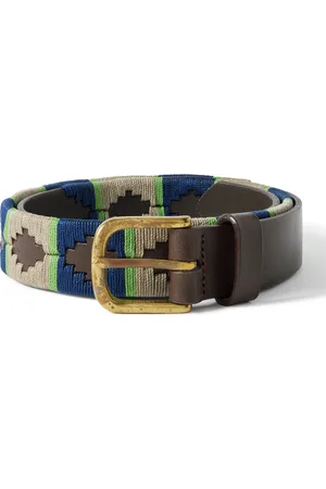 Sid Mashburn 3cm Embroidered Leather Belt