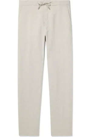 Mr P. James Straight-Leg Linen Drawstring Trousers