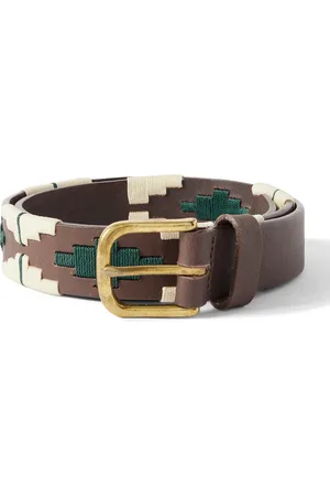 Sid Mashburn 3cm Embroidered Leather Belt