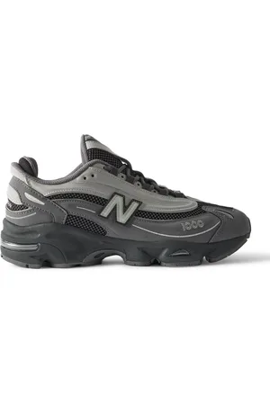 New Balance M1000 Logo-Appliquéd Mesh and Leather-Trimmed Suede Sneakers