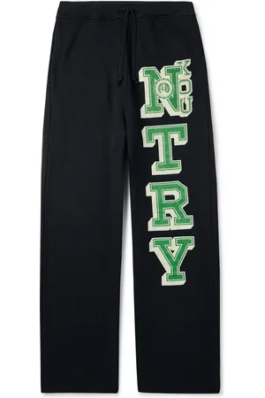 KAPITAL N.TRY Straight-Leg Printed Cotton-Jersey Sweatpants