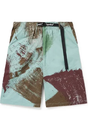 KAPITAL Straight-Leg Printed Shell Shorts