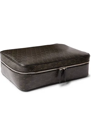 Métier Medium Leather-Trimmed Printed Canvas Clothing Pouch