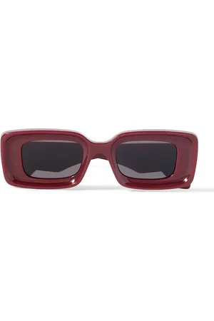 Loewe Anagram Rectangular-Frame Acetate Sunglasses