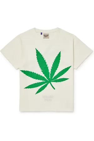 GALLERY DEPT. Weed Glittered Cotton-Jersey T-Shirt