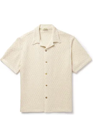 De Bonne Facture Holiday Camp-Collar Cotton Shirt