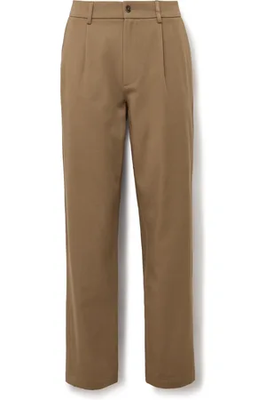 De Bonne Facture Straight-Leg Pleated Cotton-Twill Trousers