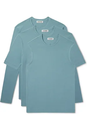 Jil Sander Pack of Three Slim-Fit Logo-Embroidered Cotton-Jersey Tops