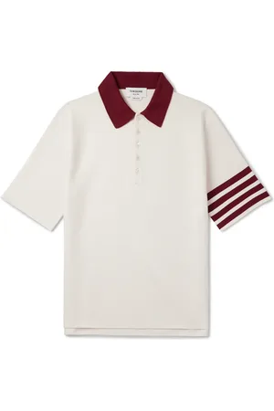 Thom Browne Striped Cotton Polo Shirt