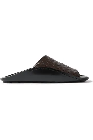 Bottega Veneta Wave Intrecciato Leather Slides