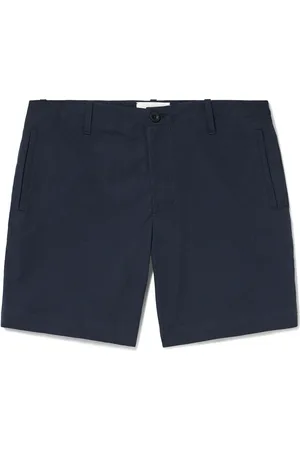 Mr P. Straight-Leg Cotton-Blend Seersucker Shorts
