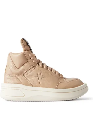 Rick Owens Converse TURBOWPN Full-Grain Leather High-Top Sneakers