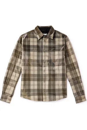 4SDESIGNS Checked Shell-Lamé Overshirt