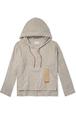 4SDESIGNS Jerga Leather-Trimmed Tweed Hoodie