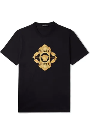 VERSACE Logo-Embroidered Cotton-Jersey T-Shirt