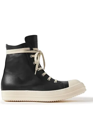 Rick Owens Leather High-Top Sneakers