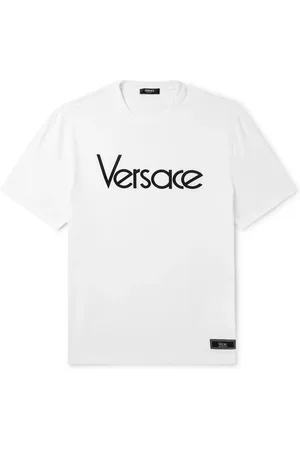 VERSACE Logo-Embroidered Cotton-Jersey T-Shirt