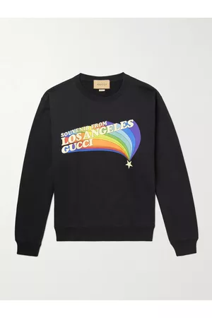 Gucci Logo-Print Stretch-Cotton Jersey Sweatshirt