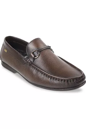 Metro Men Textured Leather Loafers