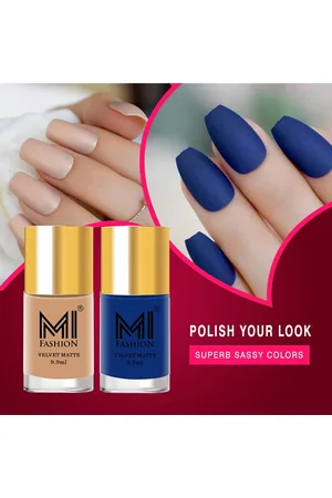 MI FASHION Set of 2 Velvet Matte Long Lasting Nail Polish 9.9 ml Each - Shades 18 & 28