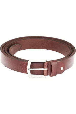 WildHorn Men Brown Textured Leather Belt