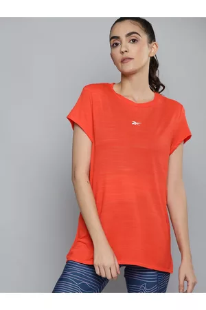 Reebok Women Coral Orange WOR AC Tee T-shirt