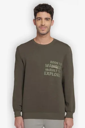 Wildcraft Men Olive Green Printed Sweatshirt