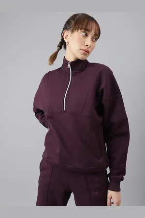 Fitkin Women Mock Collar Regular Fit Sweatshirt