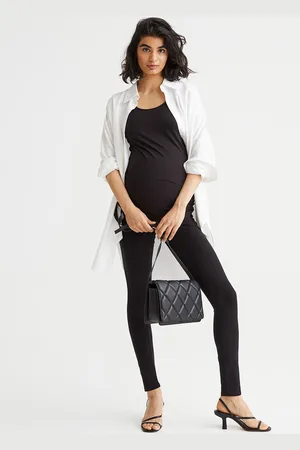 H&M Women Black MAMA 2-Pack Jersey Leggings