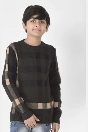 Crimsoune Club Boys Checked Pullover