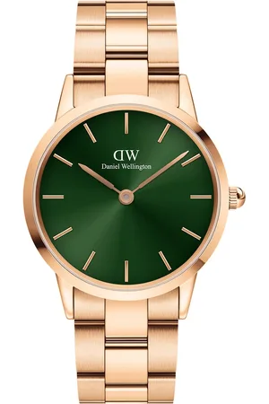 Daniel Wellington Unisex Iconic Link Dial Emerald Green 36 mm Analogue Watch- (DW00100419)