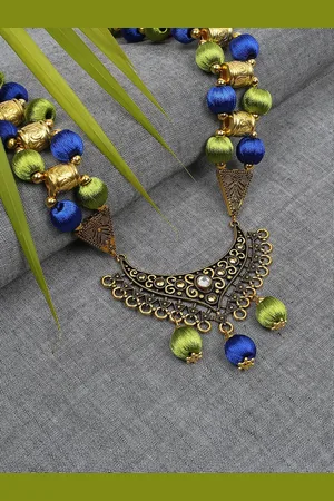 Akshara Clothing German Silver Gold-Plated Necklace