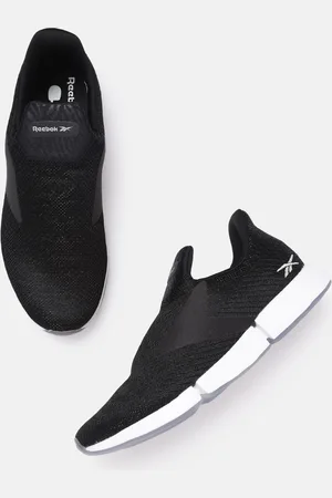 Reebok Women Black Woven Design Daily Fit Walking Slip-Ons