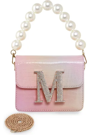 ESBEDA Pink Embellished PU Structured Sling Bag
