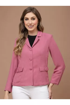 KASSUALLY Women Notched Lapel Single-Breasted Blazer