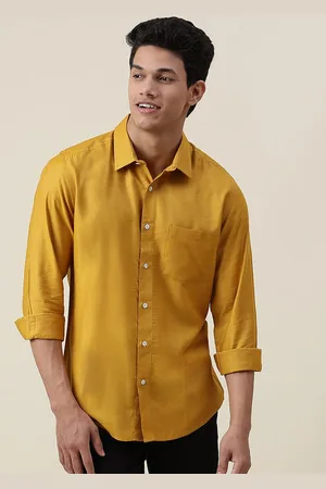 Fabindia Men Mustard Slim Fit Casual Shirt