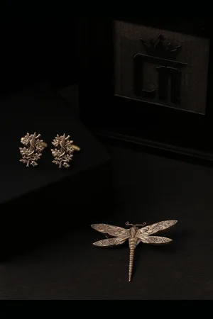 COSA NOSTRAA Men Gold-Toned The Dragonfly Accessory Gift Set