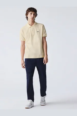 Lacoste Men White Cotton Polo Collar T-shirt
