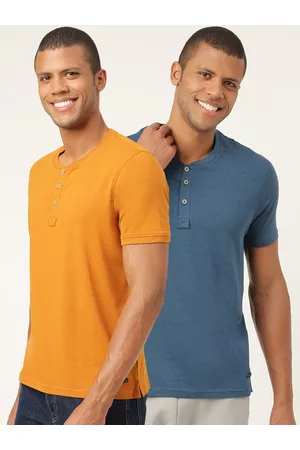 FREECULTR Men Pack Of 2 Solid Cotton Lounge T-Shirt