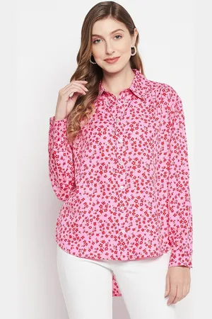 Color Cocktail Women Floral Printed Casual Shirt
