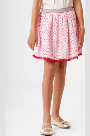 KATE & OSCAR Girls Textured Knee-Length Flared Skirt
