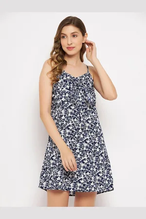 Clovia Pretty Florals Resort Wear Crepe Dress