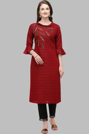 Berrylicious Women Floral Embroidered Beads and Stones Kurta with Trousers