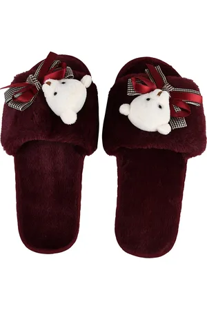 CASSIEY Women Teddy Embellished Sliders